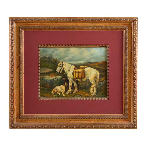 Sub.:40 - Lote: 96 - ESCUELA INGLESA S. XIX Escena de animales