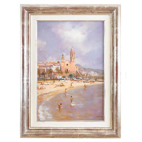 Sub.:40 - Lote: 49 - LUIS CALVO D�EZ (Zaragoza, 1935-2021) Iglesia de San Bartomeu Sitges.