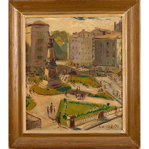 Sub.:40 - Lote: 133 - ENRIQUE JULI�N SU�REZ ALBA Vitoria, 1921- 1987 Plaza de La Virgen Blanca