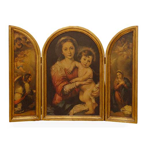 Sub.:40 - Lote: 141 -  Tr�ptico seg�n obra de Murillo