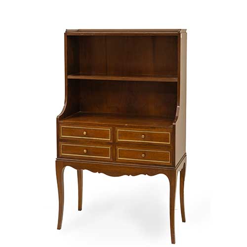 Sub.:40 - Lote: 319 -  Mueble librer�a con cajones en madera patinada.