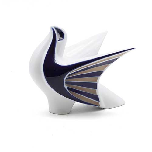 Sub.:40 - Lote: 345 -  Golondrina en porcelana de Sargadelos