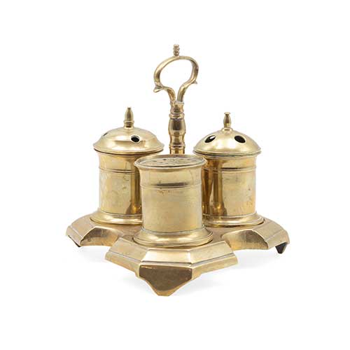 Sub.:40 - Lote: 270 -  Tintero en bronce S. XIX