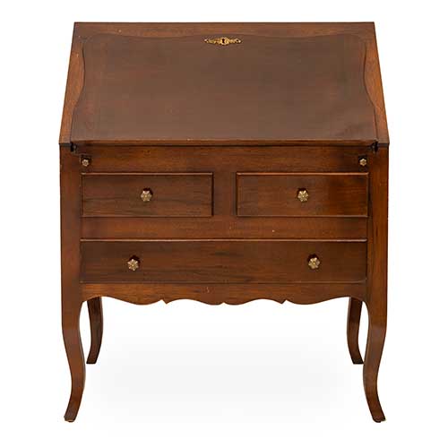 Sub.:40 - Lote: 291 -  Escritorio en madera patinada estilo Luis XV