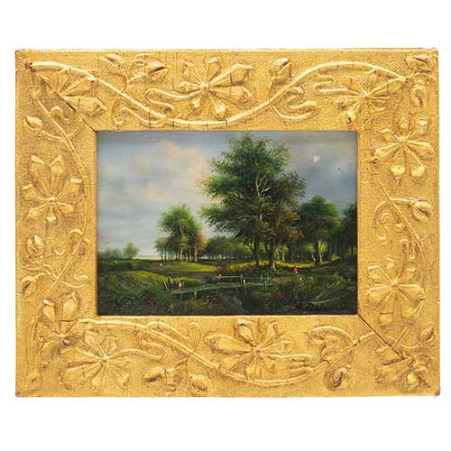 Sub.:40 - Lote: 65 -  Paisaje de bosque con figuras