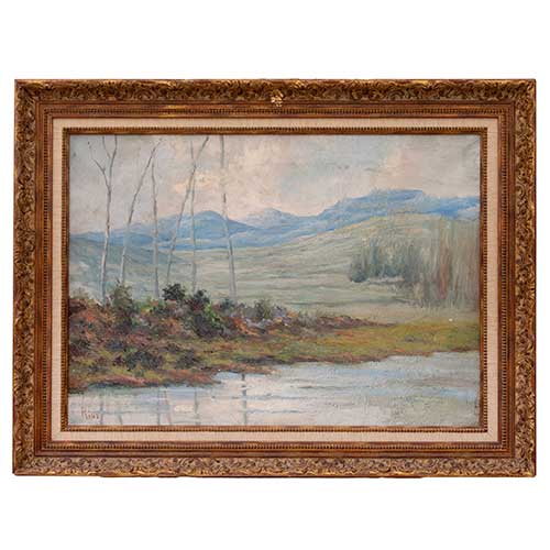 Sub.:40 - Lote: 153 - ESCUELA ESPA�OLA, SS. XIX - XX Paisaje