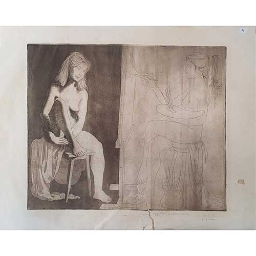 Sub.:41 - Lote: 124 - ALBERTO DUCE VAQUERO (Zaragoza, 1915 - 2003) Estudio del artista