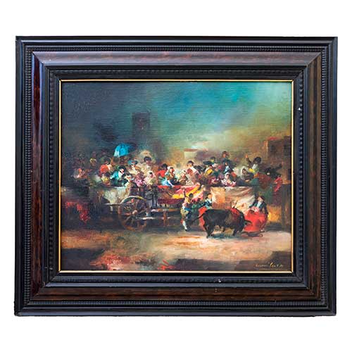 Sub.:41 - Lote: 93 - JOAN CAM� SENTIS (Barcelona, 1920-2001) Corrida goyesca