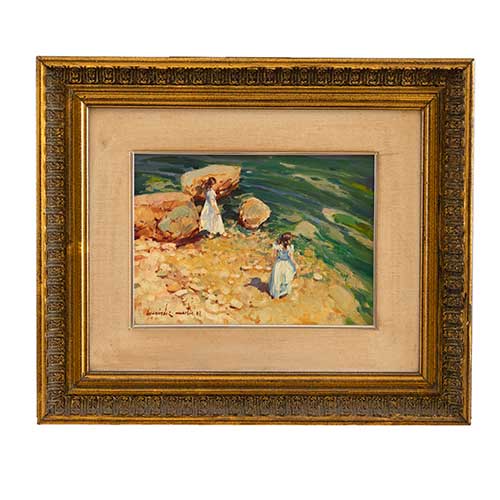 Sub.:41 - Lote: 89 - JOS� ANTONIO HERN�NDEZ MART�N (Ciudad Rodrigo,1940 - Valencia,2001) Ni�as en las rocas