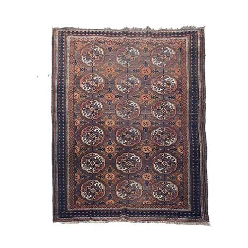 Sub.:41 - Lote: 200 -  Alfombra oriental antigua con desgastes.