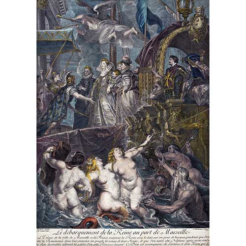 Sub.:41 - Lote: 6 - GASPARD DUCHANGE (1662-1757) Desembarco de la Reina en el puerto de Marsella