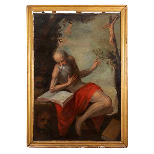 Sub.:41 - Lote: 186 - ESCUELA ITALIANA, S.XVII San Jer�nimo penitente
