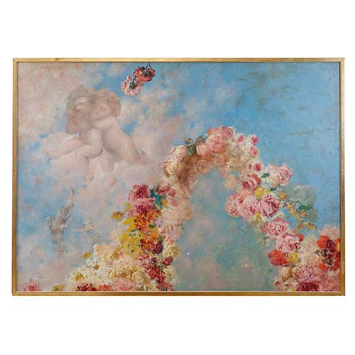 Sub.:41 - Lote: 164 -  �ngeles con orla floral