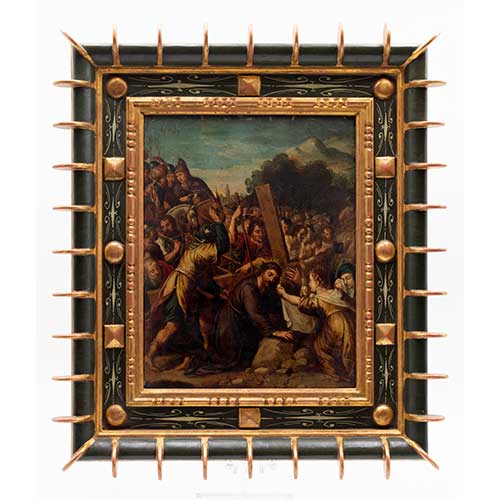 Sub.:41 - Lote: 144 - ESCUELA FLAMENCA S. XVII La Ver�nica, camino del calvario