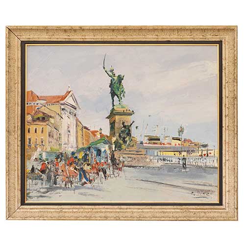 Sub.:41 - Lote: 157 - ESCUELA ESPA�OLA, S. XX Plaza de San Marcos de Venecia y Quai des Esclavons