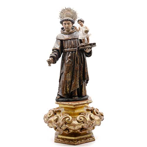 Sub.:41 - Lote: 283 - ESCUELA ANDALUZA, S.XVII San Antonio de Padua con ni�o