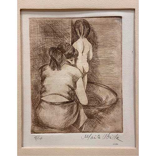 Sub.:41 - Lote: 31 - MAITE UBIDE (Zaragoza, 1939) Ni�o en el ba�o