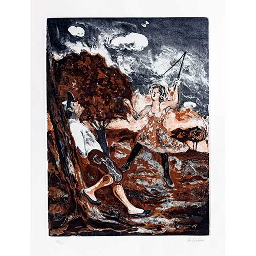 Sub.:41 - Lote: 19 - LUIS GARC�A OCHOA (San Sebasti�n, 1920-Madrid, 2019) Escena nocturna