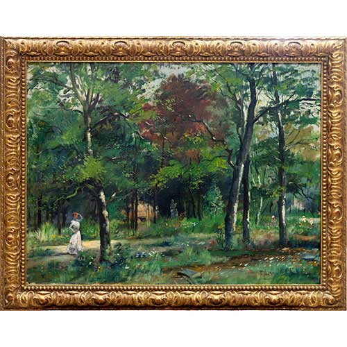 Sub.:42 - Lote: 41 - FEDERICO AMALIUS VAN OOSTVEEN (1885-1979) Dama en el bosque