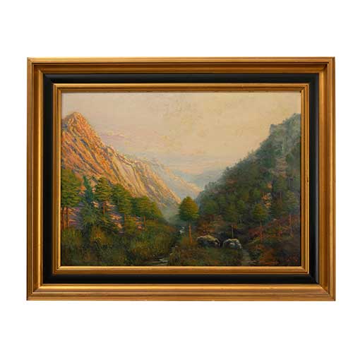 Sub.:42 - Lote: 77 - LEOPOLDO ALBESA (Maella, Zaragoza, 1874 - Cascante, Navarra, 1943) Paisaje del maestrazgo