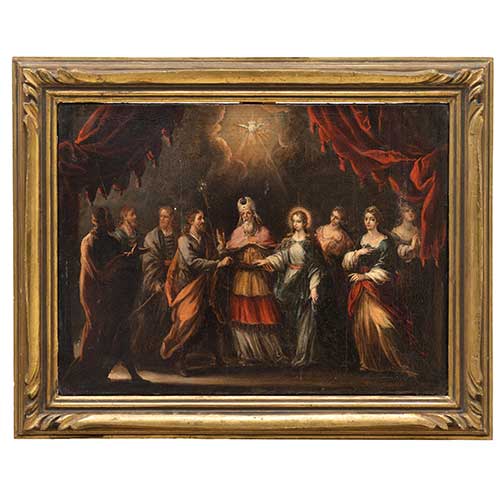 Sub.:42 - Lote: 97 - FRANCISCO ANTOL�NEZ Y SARABIA (Sevilla, 1644-Madrid, 1700) Los Desposorios de la Virgen