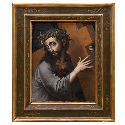 Sub.:42 - Lote: 159 - ESCUELA ESPA�OLA S. XVI Cristo con la cruz