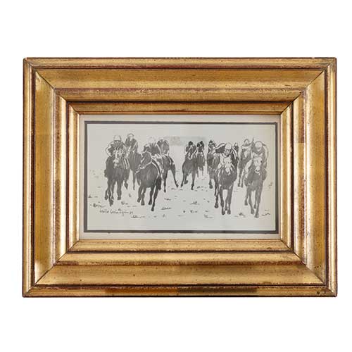 Sub.:42 - Lote: 14 - EMILIO GARCIA ERG�IN (Bilbao, 1938-2024) Carrera de caballos