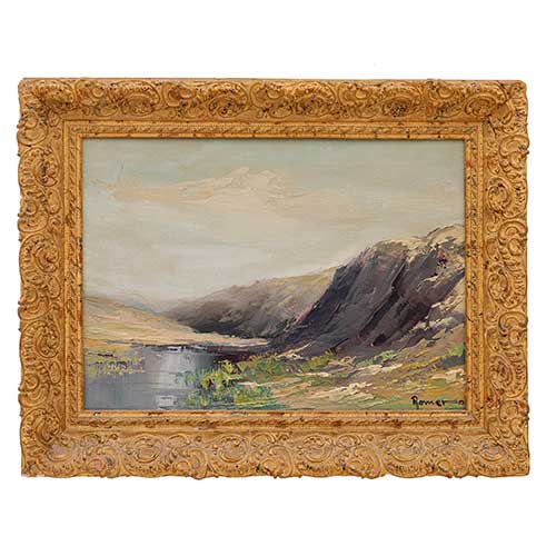 Sub.:42 - Lote: 68 - ESCUELA ESPA�OLA, S. XX Paisaje fluvial