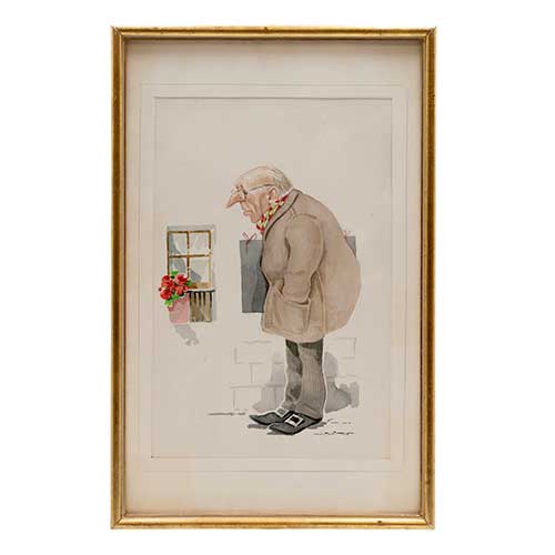 Sub.:42 - Lote: 6 - �NGEL LALINDE ACEREDA (Zaragoza, 1921 - 1991) Caricatura