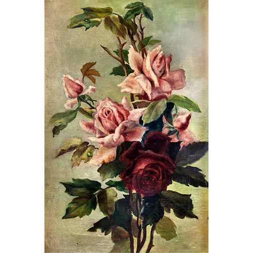 Sub.:5-On - Lote: 252 - ESCUELA ESPA�OLA, S. XX Ramo de rosas