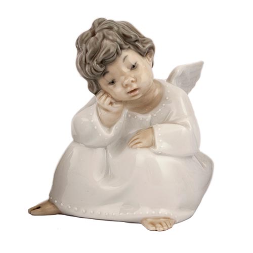 Sub.:5-On - Lote: 341 -  Angelito. Figura en porcelana Lladr�.