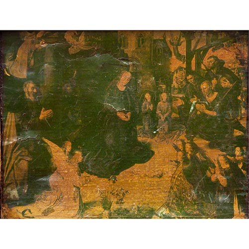 Sub.:5-On - Lote: 212 -  Natividad lamina. Con marco.