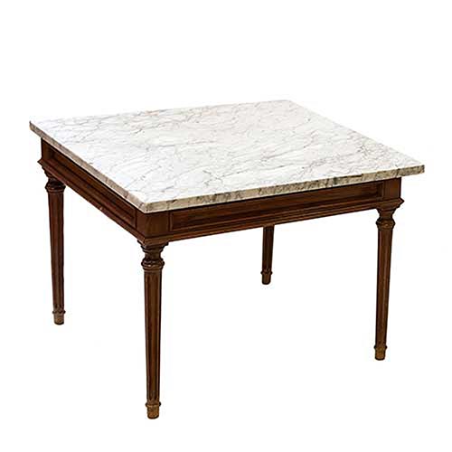 Sub.:5-On - Lote: 36 -  Mesita estilo Luis XVI con tapa de m�rmol.