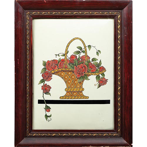 Sub.:5-On - Lote: 219 - ESCUELA ESPA�OLA S. XX Cesto con flores