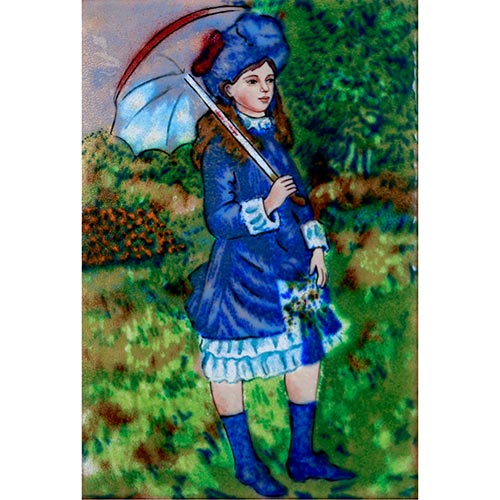 Sub.:5-On - Lote: 253 - ESCUELA EUROPEA S. XX Ni�a bajo paraguas