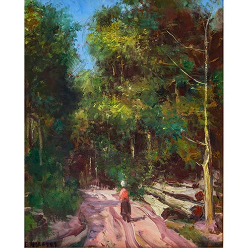 Sub.:5-On - Lote: 223 -  Arboleda con personaje