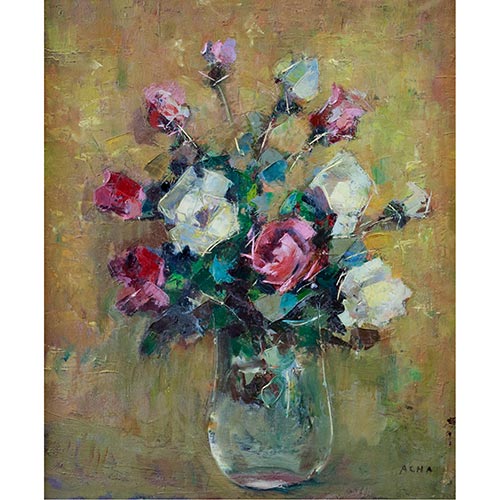 Sub.:5-On - Lote: 269 - ACHA (S. XX) Florero con tarro de cristal