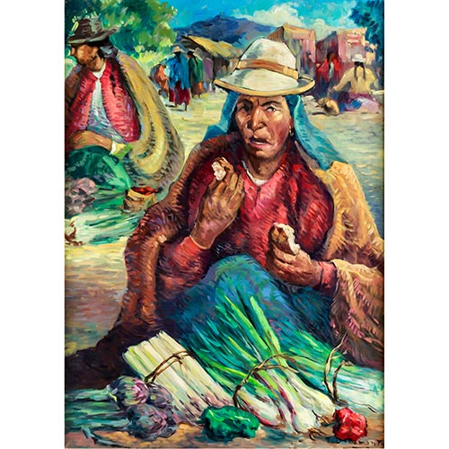 Sub.:5-On - Lote: 227 - TOM�S DITARANTO (1904 - 1985) Comiendo pan quebrada de Humahaca