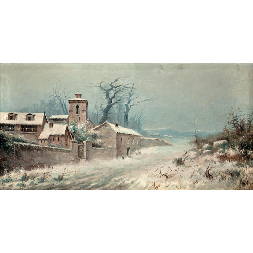 Sub.:5 - Lote: 44 - EMILE QUENTIN LEN BRIN (Francia, 1863-?) Paisaje nevado
