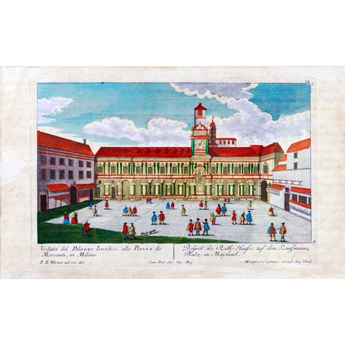 Sub.:5 - Lote: 19 -  Vista del Palacio de Justicia en la Plaza Mercanti de Miln.