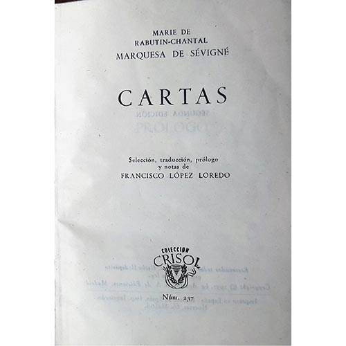 Sub.:6-On - Lote: 2429 -  Literatura. DE RABUTIN-CHANTAL, MARIE, 