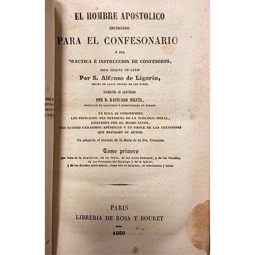 Sub.:6-On - Lote: 2171 -  Religi�n. DE LIGORIO, A., 