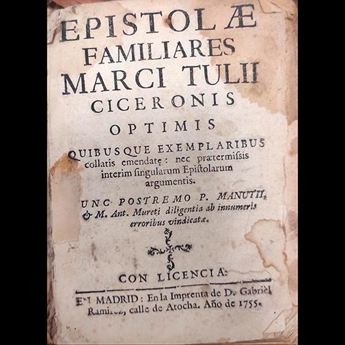 Sub.:6-On - Lote: 2153 -  Cartas familiares de M. T. Cicer�n