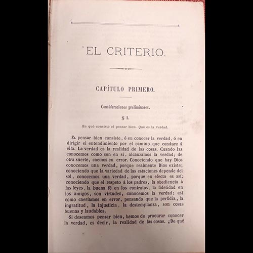 Sub.:6-On - Lote: 2496 -  El criterio
