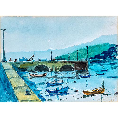 Sub.:6-On - Lote: 308 -  Puente con barcos