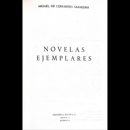 Sub.:6-On - Lote: 2491 -  Novelas ejemplares