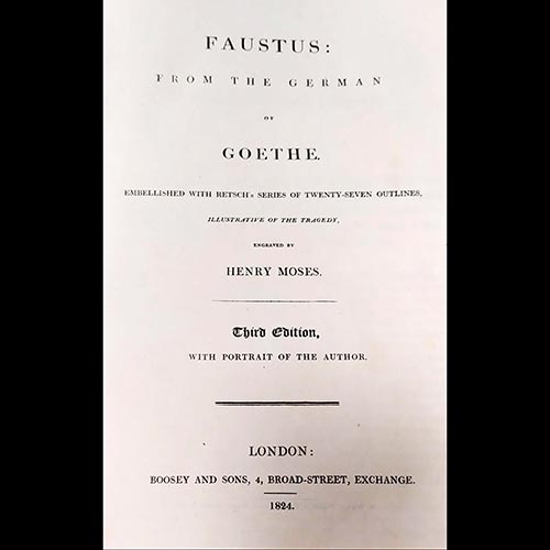 Sub.:6-On - Lote: 2010 -  Faustus: from the German of Goethe