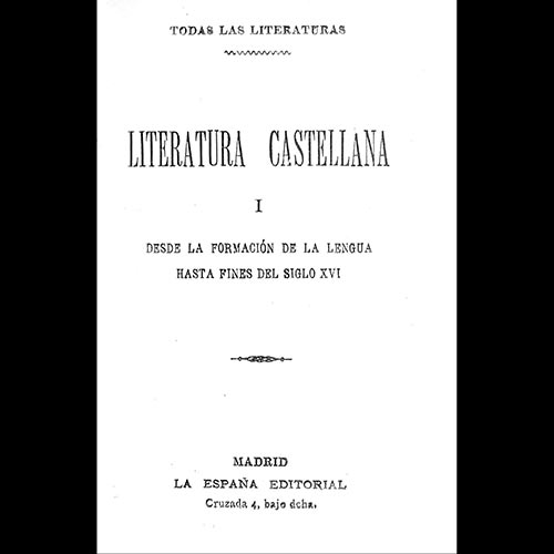 Sub.:6-On - Lote: 2502 -  Literatura castellana I.