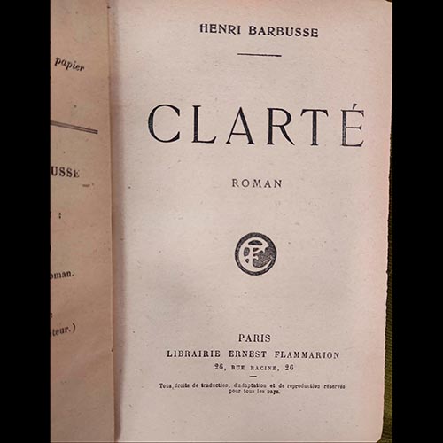 Sub.:6-On - Lote: 2507 -  Clart� (roman)