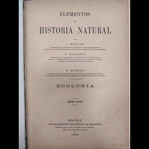 Sub.:6-On - Lote: 2096 -  Elementos de Historia Natural